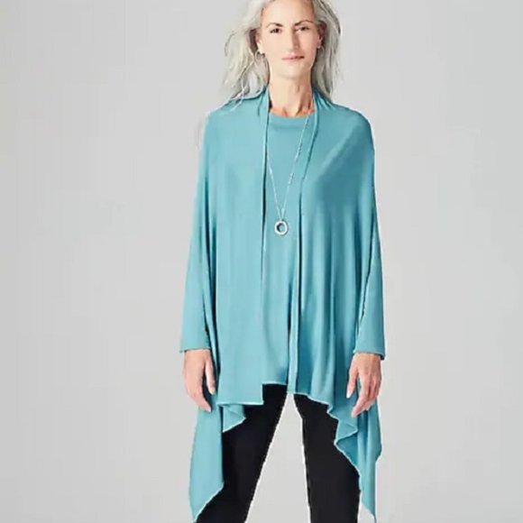 J. Jill | Jackets & Coats | J Jill Wearever Two Way Stream Blue Jacket ...